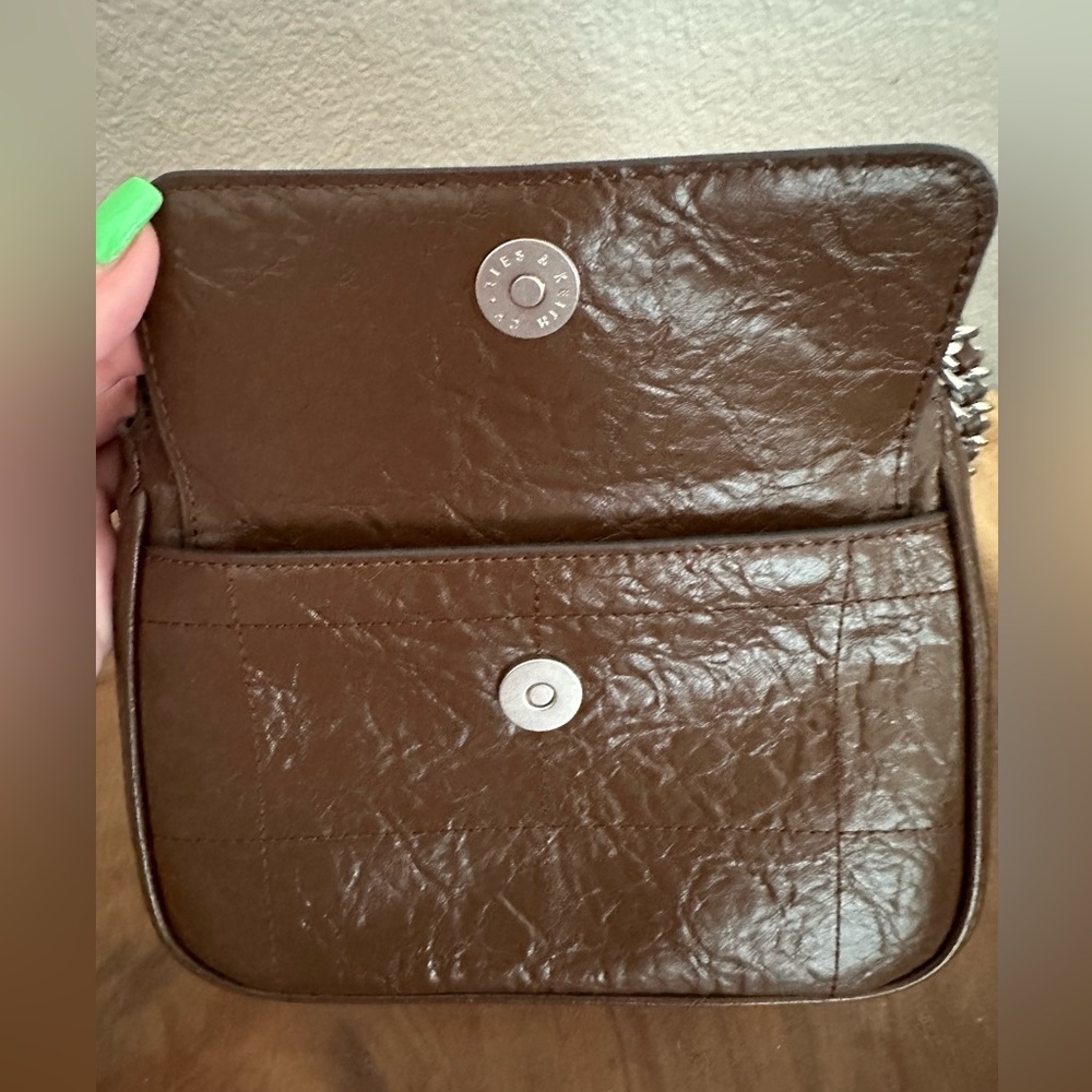 Charles & Keith Suki Crinkle-Effect Padlock Shoulder Bag - Picture 7 of 16